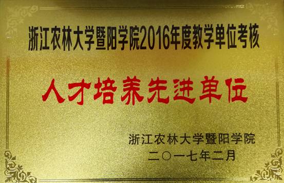 2016年度人才培养先进单位